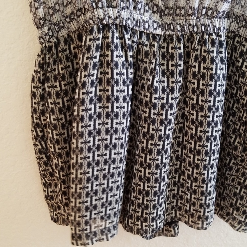 Zara Basic Black/Grey Sleeveless Button Romper - image 3